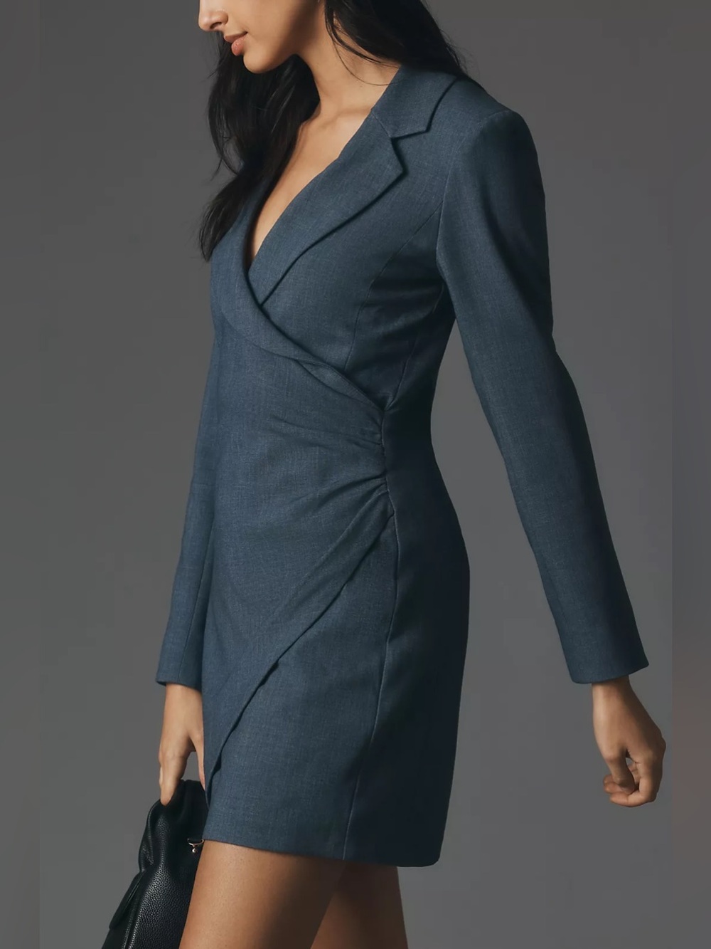 By Anthropologie Long-Sleeve V-Neck Blazer Mini Dress 6 Women’s